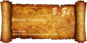 Boros Zsuzsa névjegykártya